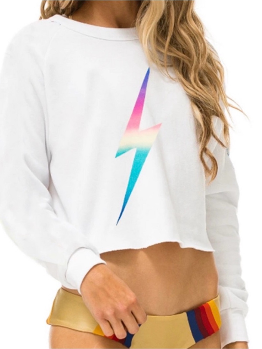 Aviator Nation Bolt Cropped
Sweatshirt